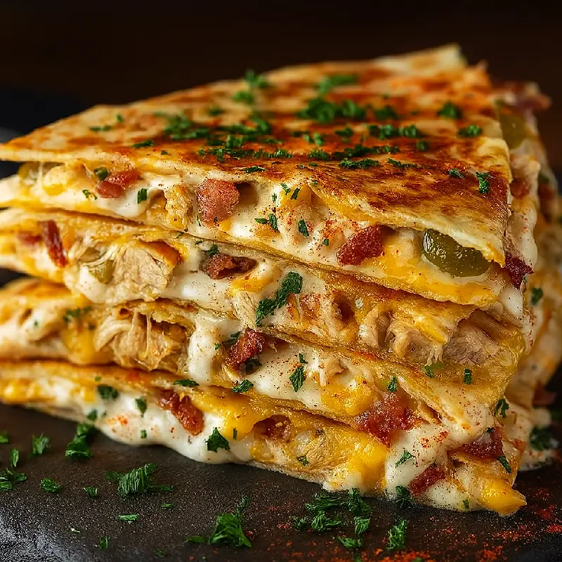 Chicken Bacon Ranch Quesadillas